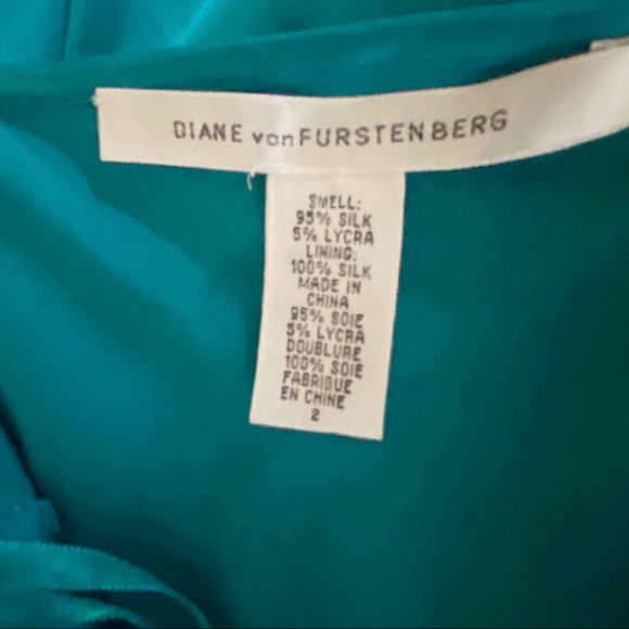 🚫SOLD🚫DVF Tasya Teal Silk Slip Dress - Picture 8 of 10